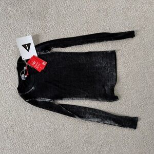Diesel Black Long Sleeve Knit Top 100%Wool M